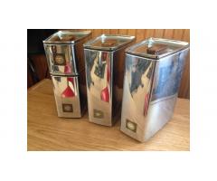 Vintage Kitchen Canisters -- Chrome, Very Cool!