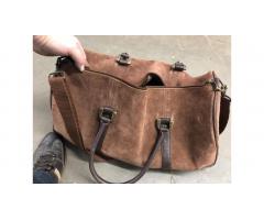 Suede Leather Gym Duffel Bag - Excellent!